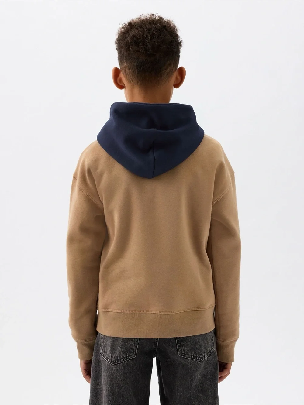 GAP Brown Dapper Dan Kids Colourblock Logo Hoodie